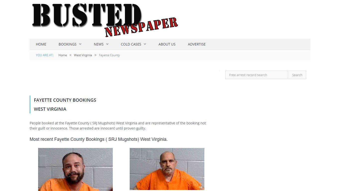 Fayette County, WV ( SRJ WV ) Mugshots - BUSTEDNEWSPAPER.COM